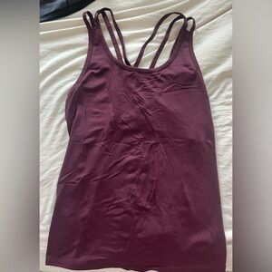 Women's Burgundy Athletic Tank Top